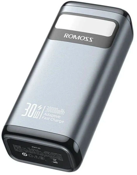 Мобильный аккумулятор Romoss PMT30 30000mAh PD 30W 5A 2xUSB-A/USB-C черный