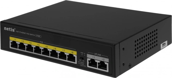 Коммутатор Netis P110C (L2) 10x100Мбит/с 8PoE+ 120W неуправляемый