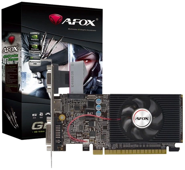 Видеокарта Afox PCI-E 3.0 AF610-2048D3L7-V6 NVIDIA GeForce GT 610 2Gb 64bit GDDR3 810/1333 DVIx1 HDMIx1 CRTx1 HDCP Ret