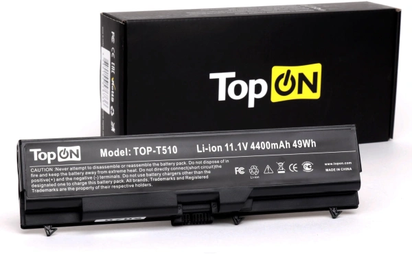 Батарея для ноутбука TopON 75938 11.1V 4400mAh литиево-ионная (TOP-T510)