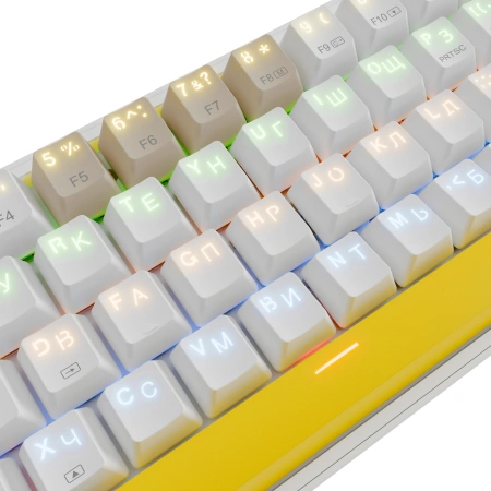 Клавиатура Redragon Fizz механическая белый USB Multimedia for gamer LED (72597) кабель 1.8м