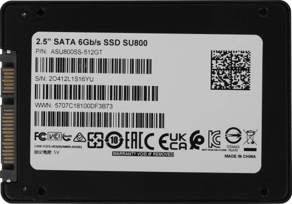 Накопитель SSD A-Data SATA-III 512GB ASU800SS-512GT-C SU800 2.5"