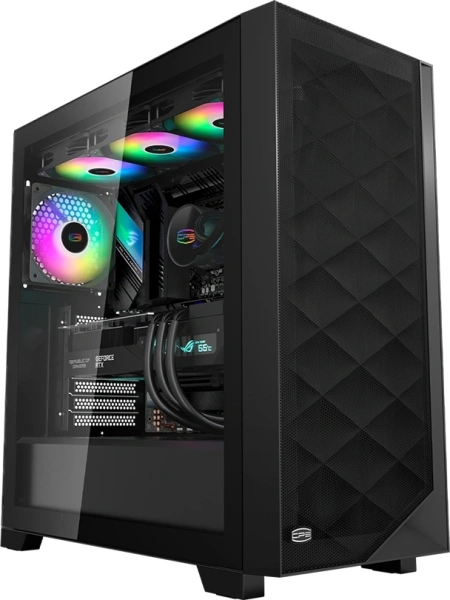 Корпус PcCooler C3D510 BK ARGB черный без БП ATX 5x120mm 5x140mm 2xUSB3.0 audio bott PSU