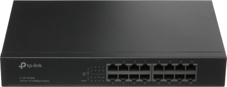 Коммутатор TP-Link TL-SF1016DS (L2) 16x100Мбит/с неуправляемый