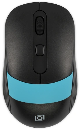 Мышь Оклик 310MW черный/синий оптическая 3200dpi беспров. USB для ноутбука 4but (1869090)