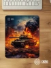 Коврик для мыши Cactus Burning tank рисунок 300x250x3мм (CS-MP-D04M)