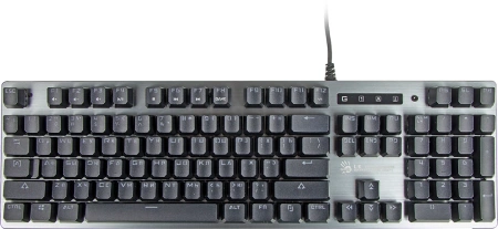 Клавиатура A4Tech B760 механическая серый USB Multimedia for gamer LED (B760 GREY (BLACK SWITCH)) кабель 1.8м