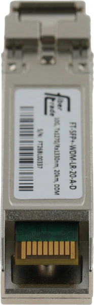 Трансивер Future Technologies FT-SFP+-WDM-LR-20-A-D оптич. SFP+ SM 10Гбит/с Tx:1270нм Rx:1330нм до 20км