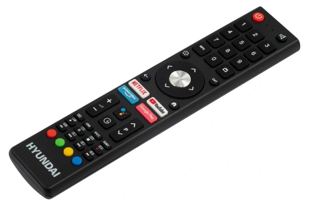 Телевизор QLED Hyundai 50" H-LED50QBU7500 Android TV Frameless черный/серебристый 4K Ultra HD 60Hz DVB-T DVB-T2 DVB-C DVB-S DVB-S2 USB WiFi Smart TV