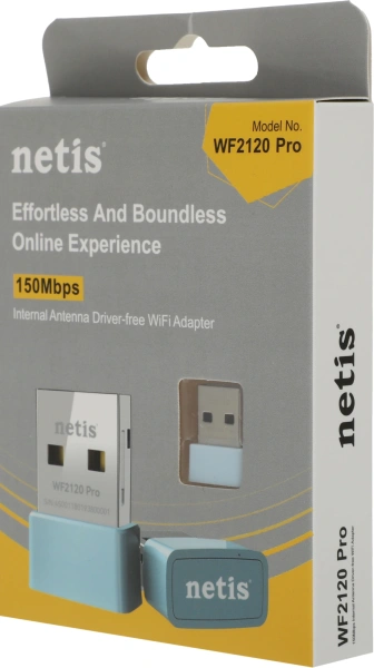 Сетевой адаптер Wi-Fi Netis WF2120 Pro N150 USB 2.0 (ант.внутр.) 1ант.