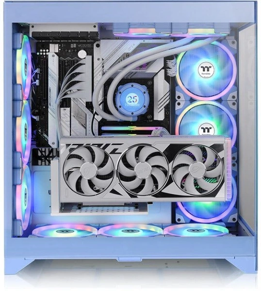Корпус Thermaltake CTE E600MX Hydrangea синий без БП E-ATX 11x120mm 4x140mm 2xUSB3.0 audio bott PSU