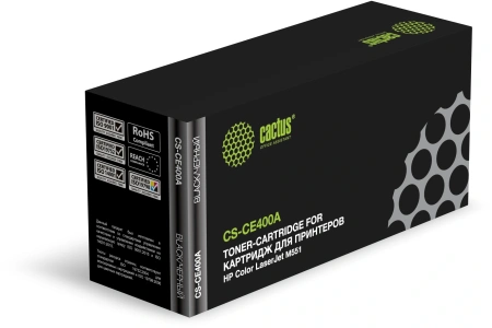 Картридж лазерный Cactus CS-CE400A CE400A черный (5500стр.) для HP CLJ M551 с чипом