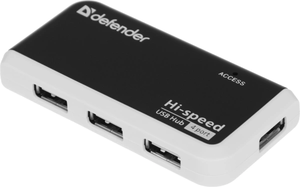 Разветвитель USB 2.0 Defender Quadro Infix 4порт. черный (83504)
