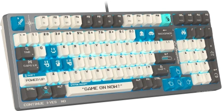 Клавиатура A4Tech Bloody S98 Pixels Blue механическая серый/бежевый USB for gamer LED (S98) кабель 1.8м