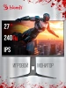 Монитор Bloody 27" MN272Q темно-серый IPS LED 1ms 16:9 HDMI M/M матовая HAS Piv 400cd 178гр/178гр 2560x1440 240Hz G-Sync FreeSync DP 2K 6.55кг