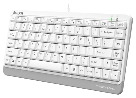 Клавиатура A4Tech FKS11 белый/серый USB (FKS11 WHITE) кабель 1.5м
