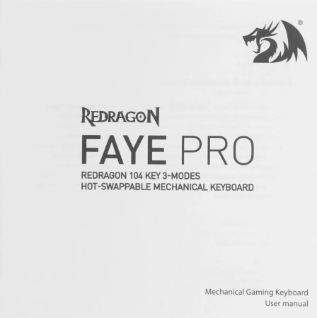 Клавиатура Redragon Faye Pro механическая белый/синий USB беспроводная BT/Radio Multimedia for gamer LED (72257)