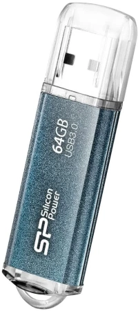 Флеш Диск Silicon Power 64Gb Marvel M01 SP064GBUF3M01V1B USB3.0 синий