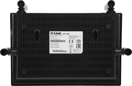 Роутер беспроводной D-Link DIR-1260/RU/R1A AC1200 10/100/1000BASE-TX/4G ready черный