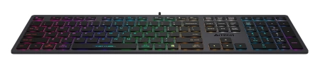 Клавиатура A4Tech FX60 серый USB slim LED (FX60 GREY / NEON) кабель 1.5м