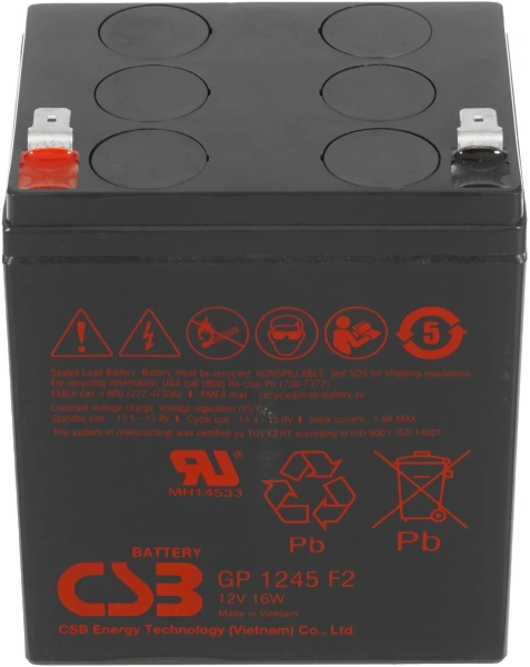 Батарея для ИБП CSB GP1245 (12V16W) 12В 4.5Ач