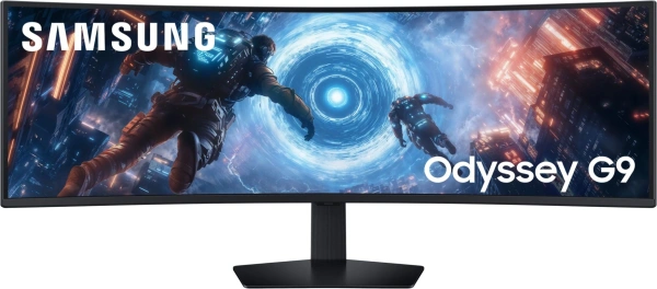Монитор Samsung 49" Odyssey G9 S49FG916EIXCI черный VA LED 32:9 HDMI матовая HAS Piv 350cd 178гр/178гр 5120x1440 144Hz FreeSync Premium Pro DP USB 15.6кг