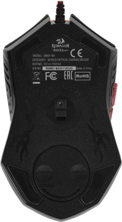 Мышь Redragon M601BA черный/красный оптическая 3200dpi USB 6but (78226)