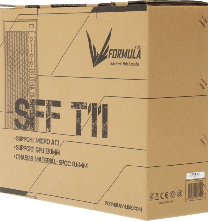 Корпус Formula SFF T11 черный без БП mATX 2xUSB2.0 2xUSB3.0 audio bott PSU