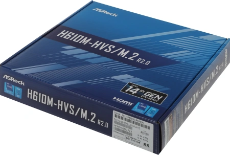 Материнская плата Asrock H610M-HVS/M.2 R2.0 Soc-1700 Intel H610 2xDDR4 mATX AC`97 8ch(7.1) GbLAN+VGA+HDMI