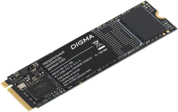 Накопитель SSD Digma PCIe 3.0 x4 512GB DGSM3512GM23T Mega M2 M.2 2280