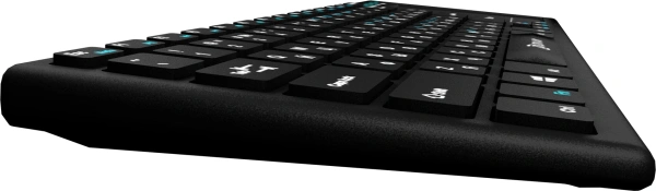 Клавиатура Оклик 830ST черный USB беспроводная slim Multimedia Touch