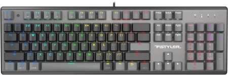 Клавиатура A4Tech FS100 механическая черный USB for gamer LED кабель 1.8м