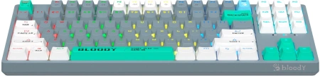 Клавиатура A4Tech S87 Energy механическая серый USB for gamer LED (S87 USB ENERGY ASH) кабель 1.8м