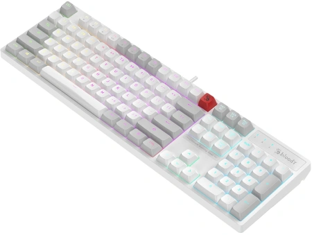 Клавиатура A4Tech Bloody B230N белый USB Multimedia for gamer LED (B230N)