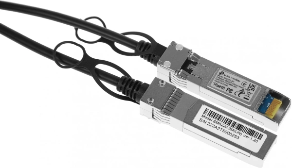 Кабель TP-Link SM5220-3M 10Гбит/с stranded 3м черный SFP+-SFP+