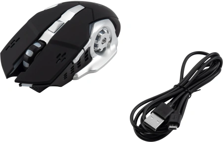 Мышь Оклик 770GW черный/серебристый оптическая 3600dpi беспров. USB для ноутбука 6but