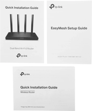 Роутер беспроводной TP-Link Archer AX12 AX1500 10/100/1000BASE-TX черный