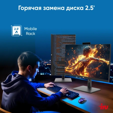 Моноблок IRU 23ID 23.8" Full HD i5 12400 (2.5) 16Gb SSD512Gb UHDG 730 CR Windows 11 Pro GbitEth WiFi BT 120W Cam черный 1920x1080