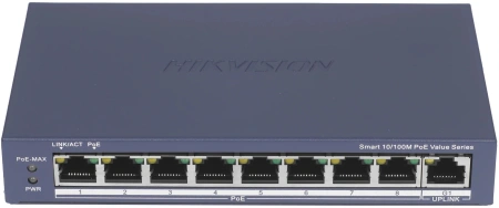 Коммутатор Hikvision DS-3E1309P-EI/M (L2) 8x100Мбит/с 1x1Гбит/с 8PoE 8PoE+ 110W управляемый