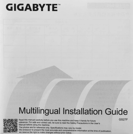Монитор Gigabyte 27" GS27F черный IPS LED 1ms 16:9 HDMI полуматовая 1000:1 300cd 178гр/178гр 1920x1080 165Hz FreeSync Premium DP FHD 5.02кг