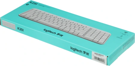Клавиатура Logitech K251 белый беспроводная BT slim Multimedia (920-013364)
