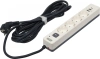Сетевой фильтр Powercom SP-01 USB2A1CW 3,0М 3.0м (4 розетки) белый/серый (коробка)