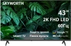 Телевизор LED Skyworth 43" 43E55G Google TV Frameless черный FULL HD 60Hz DVB-T DVB-T2 DVB-C DVB-S DVB-S2 USB WiFi Smart TV