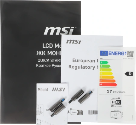 Монитор MSI 27" Modern MD272XP черный IPS LED 1ms 16:9 HDMI M/M матовая HAS Piv 300cd 178гр/178гр 1920x1080 100Hz DP FHD USB 5.85кг