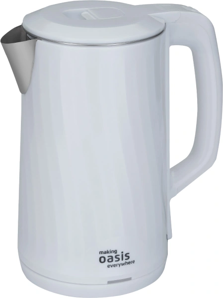 Чайник электрический Oasis K-13PW 1.8л. 1800Вт белый корпус: пластик