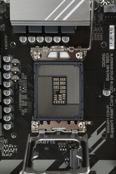 Материнская плата Gigabyte B860M D3HP Soc-1851 Intel B860 4xDDR5 mATX AC`97 8ch(7.1) GbLAN RAID+HDMI+DP