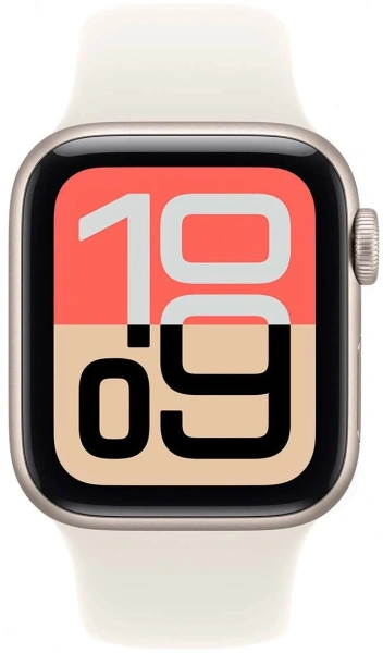 Смарт-часы Apple Watch SE 3 2025 A3325 44мм OLED корп.сияющая звезда Sport Band рем.сияющая звезда разм.брасл.:M/L (MEHJ4LW/A)