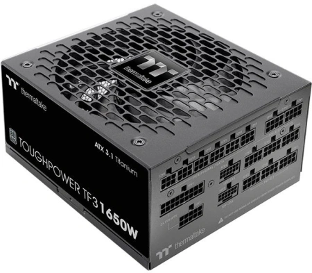 Блок питания Thermaltake ATX 1650W Toughpower TF3 Gen.5 80+ titanium 24pin APFC 140mm fan color LED 16xSATA Cab Manag RTL