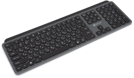 Клавиатура Оклик K859W серый/черный USB беспроводная slim Multimedia (2002136)