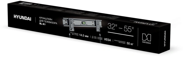 Кронштейн для телевизора Hyundai SL-X1 черный 32"-55" макс.50кг настенный фиксированный